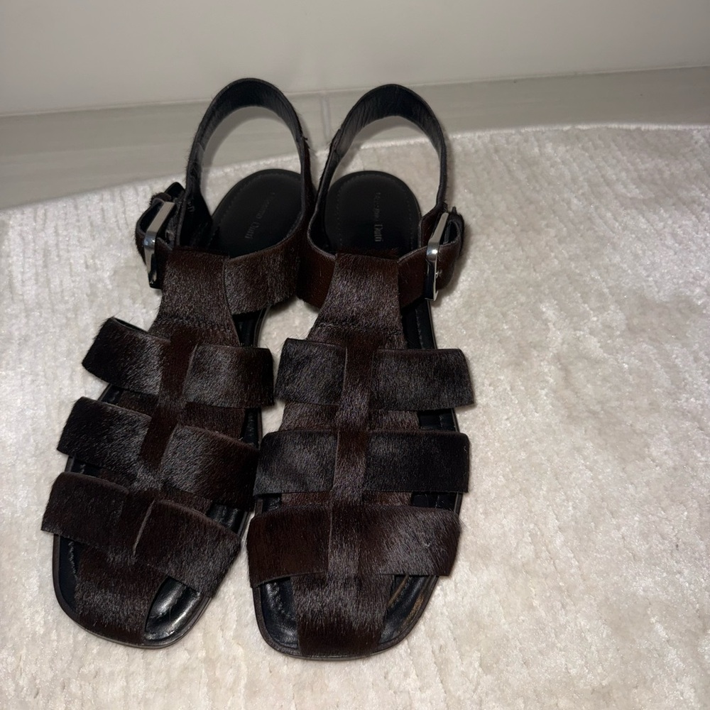 Massimo Dutti Fisherman Sandals,41, Brown Fur - Picture 10 of 17